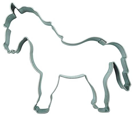 BekkiB 3474 - Ausstechform Pferd ca. 6,3 cm, Ausstecher aus Edelstahl, spülmaschinengeeignet
