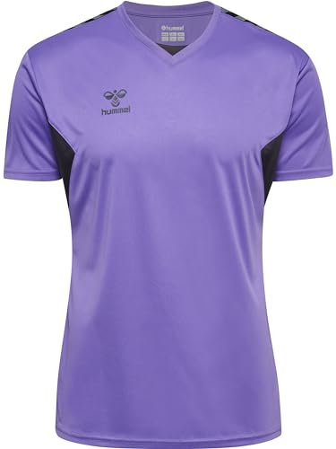 hummel Herren Hmlauthentic Pl Jersey S/S T-Shirt, Dahlia Purple/Asphalt, XXL EU