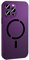 Sentechx Magnetic Metal Case Compatible with iPhone, Magnetic Charging Aluminium Metal Bumper Matte Case Cover, 360 Degree Full Protection Case for iPhone 14/13/12 Pro Max Purple