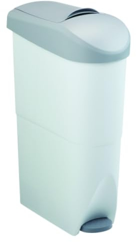 Poubelle hygiène féminine Hera - 15l - gris/blanc