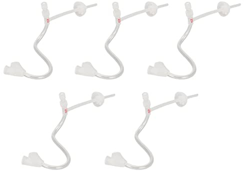 HOHXFYP 5 Tubos Sonido Tamaño 2B, Amplificador Auditivo Del Lado Izquierdo Derecho, Repuesto Tubos Sonido Delgados y Cúpulas,Tubos Audífonos Bte para la Mayoría Los Tubos Receptores(2BR -transparente)