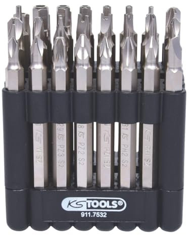 KS TOOLS 911.7532 Set Schraubendreher-Einsatz (Bits) Werkzeugstahl 650g