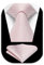 Enlision Cravate Homme Rose Clair Mariage Affaires Cravates et Pochette à Classique Ensemble Élégant pour Fête