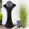 Fontaine de Jardin Solaire, Cascade, lumière de Jardin, Pompe de Bassin pour terrasse, Balcon, modèle amélioré avec Fonction de démarrage instantané de la Pompe avec Batterie Liion et lumière LED