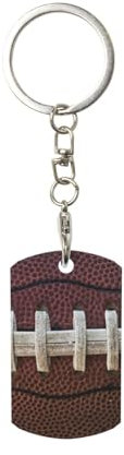 Lacets de Football Américain, Porte-clés rectangulaire en métal, Porte-clés en métal Porte-clés Porte-clés Organisateur de porte-anneau 1 pièce