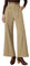 Damen Hose Lässige Loose Gerade Palazzo Hose mit Taschen Hohe Taille Bürohose Business Hose Khaki XL