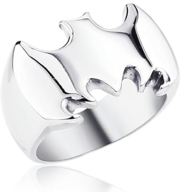 Caiduoduo Accessoires im Kinostil Titanstahl Männer Handschmuck Bat Ring