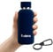 Exllena Gourde Isotherme 350ml - Bouteille Isotherme 350ml en 304 Acier Inoxydable sans BPA - 100% Étanche Idéal pour le Sport, Gym, Voyage - Bleu Foncé