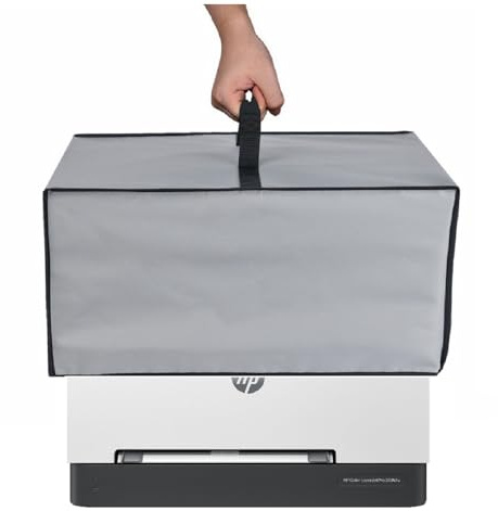 Cubierta Antipolvo antiestática Impermeable para Impresora inalámbrica HP Color LaserJet Pro 3201dw/M255dw/Brother HL-L3220CDW/HL-L3280CDW (Gris Plateado)
