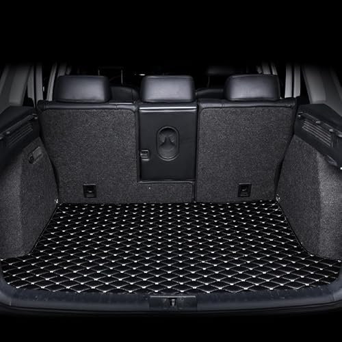 Alfombrilla Maletero Coche para Kia Niro 2017-2024, Almohadilla Protector Maletero Bandeja Maletero Protector Alfombra Coche,Black-Beige