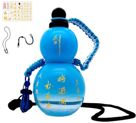 Genérico Retro Gourd Bottle, 900 ML Gourd Water Bottle, Botellas De Agua, Termo Transparente Cilindros Para Agua, Bote De Agua Para Niño, Botella Agua Para Niños, Botes De Agua Para Exteriores Sport