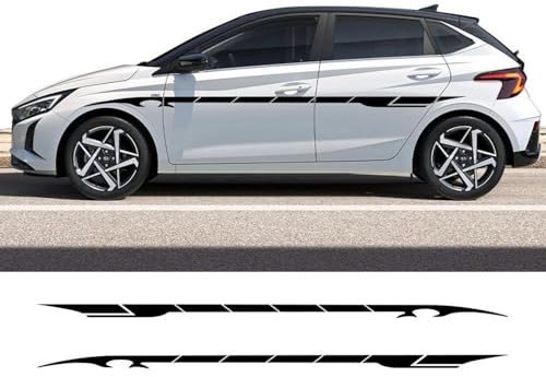 JOCHEN Auto Tür Auto Aufkleber Vinyl Dekorative Aufkleber Streifen Dekorative Aufkleber, Für Hyundai i20 WRC N Line 2009 2010 2011 2012 2017
