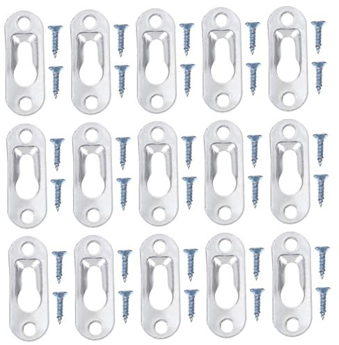 Artibetter 30pièces Crochets De Suspension Pour Cadres Photo Fixations à Trou Serrure Pour Miroirs Et Étagères Accessoires De Montage Avec Vis Incluses