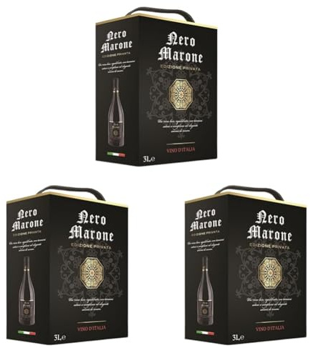 Nero Marone - Rotwein Edizione Privata - Herkunft : Italien - BIB Bag in Box (1 x 3 l) (Packung mit 3)