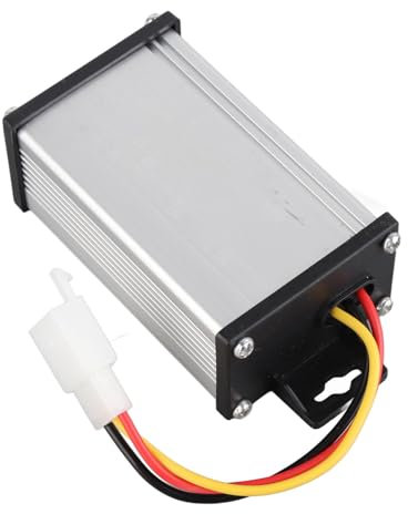 Itonash Elektrische Scooter-Konverter-Adapter mit Hoher Wechselrichterfrequenz, Aluminiumlegierung mit Integrierter Versicherung für DC 36V-72V Ausgabe 130W