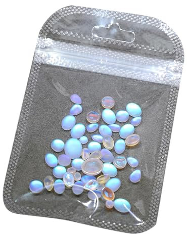 50pcs Mixed Blue Tears Cats Eye Matte Nails Charm Nails Accesory For Salon And Home Use Creative Fashionable Nails Art