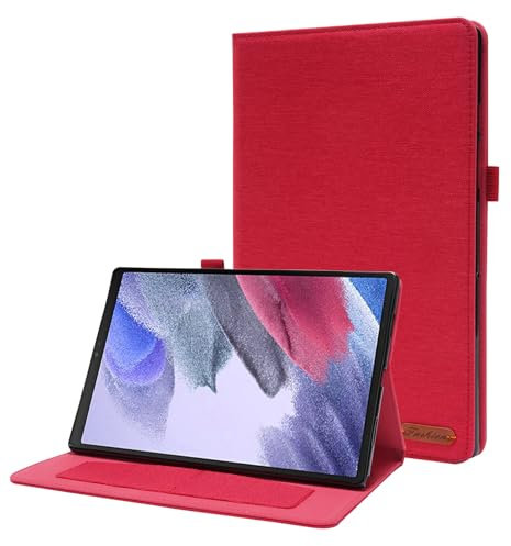 DayQiQiPu Custodia per Oppo Pad Air 10,36 Pollici Modello: OPD2102/ X21N2 Flip Caso con Supporto e Slot per Schede, Auto Sveglia/Sonno, Regolazione Multi-Angolo Antiurto - Denim Rosso