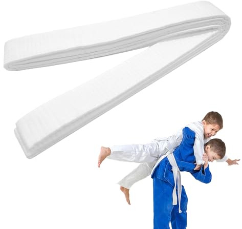ZFRITP 1 Stück 260cm Judo Gürtel,Belt Kampfkunst Karate, Karate Gürtel Judo Belt Gürtel Weiß,Judo Baumwolle Taekwondo Belts Professioneller Karate Aikido Belt für Kinder Erwachsene Kampfsportgürtel.