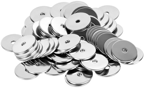 80Pcs Arandelas M5 Acero Inox, 25x1,5mm, para Pernos y Tornillos | Arandelas metalicas inox M5 x 25 x 1,5mm. Espaciadoras redondas. Ideales para reparaciones en hogar y bricolaje.