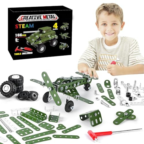 Juego de construcción de Metal – Interactivo de construcción, Modelo de Tanque, para el hogar, habitación de los niños, niñas, educación en el hogar, Noche Familiar