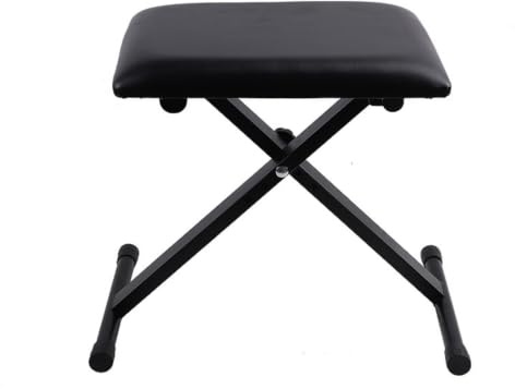 Jinhxofs Sgabello Pieghevole con Sedile Imbottito Regolabile in Altezza Sgabello Portatile per Tastieristi, Casa