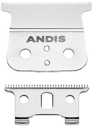 Andis – 04521 Ersatz-T-Klinge aus Karbonstahl für T-Outliner – Andis-Modelle GTO, GO, SL und SLS Trimmer – enger und scharfer Schnitt, lückenlose, zuverlässige und langlebige Klinge – Silber, Basic, 1 Stück (1er Pack)