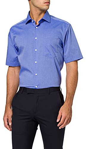 Chemise business homme Seidensticker - coupe classique - sans repassage - col Kent - manches courtes - 100% coton