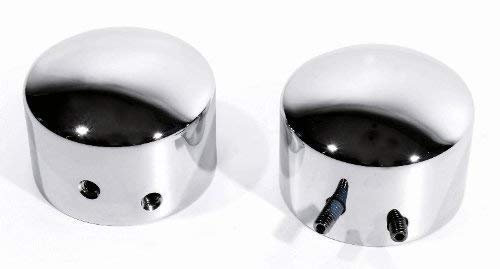 Achsabdeckungen Set vorne Chrom für Harley Achse Sportster Softail Dyna V-Rod