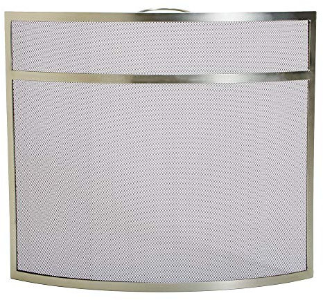 Fire Vida Buckton Fire Guard, Metal, Nickel