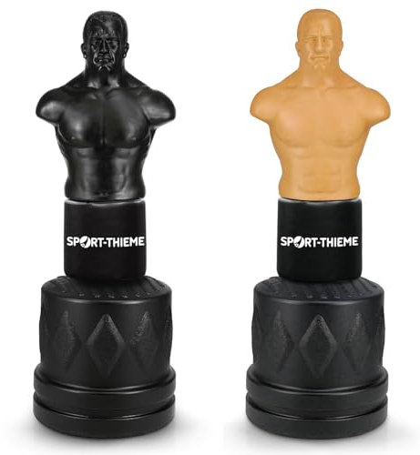 Sport-Thieme Boxdummy Boxing Man | Höhenverstellbarer Kampfsport Trainingsdummy + Standfuß in Zwei Farben | Realistisch, Standsicher, große Trefferflächen | 175x56x56 cm | Gefüllt: ca. 126 kg