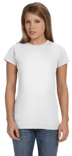 Gildan Ladies' 4.5 oz. SoftStyle Ringspun T-Shirt, White, XL (US)