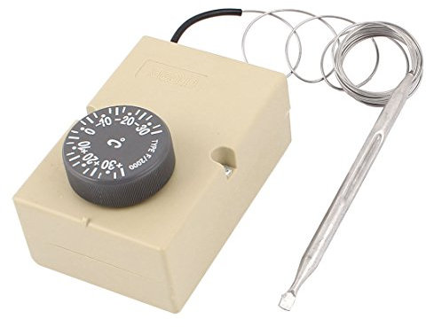 sourcing map 1NC 1NO AC 250V 16 (2.5) A AC 400V 10 (1.5) A 3A - 30 A 30C Temperatura Control Interruptor Capilar Termostato para Horno Refrigerador Calentador
