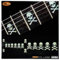 Inlay Sticker Griffbrett Position Marker für Gitarren & Bass - Sideways Skulls w/Crossbones - Weiß Perle
