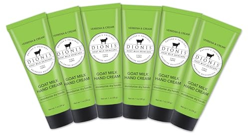Dionis Goat Milk Hand Cream, Lemon Verbena & Cream, 1 oz, 6 Pack
