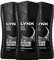 3 Pack of Lynx 12 Hours Shower-Fresh Scent Refreshing Black Pear and Cedarwood Scent Body Wash, 225ml with Plant-based Moisturisers