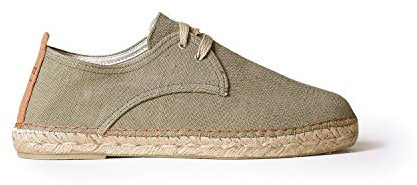 Toni Pons Herren-Espadrille zum Schnüren aus Baumwollstoff - Dixon - Khaki, 41 EU