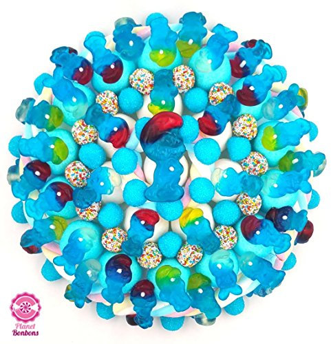 Maxi gâteau de bonbons bleu Schtroumpfs 320mm