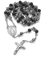 FaithHeart Edelstahl Rosenkranz kette mit Mariabild Kruzifix Rosenkranz schwarz Kugelkette Kette mit Coins Kreuz Anhänger Geschenk für Amulett Schmuck