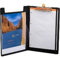 5er Pack Exactive Klemmbrett Exaboard in Schwarz mit Deckel und Gummibandverschluss/Schreibpult mit Stifthalter und integriertem Fach/Clipboard (35,2 x 23 cm)