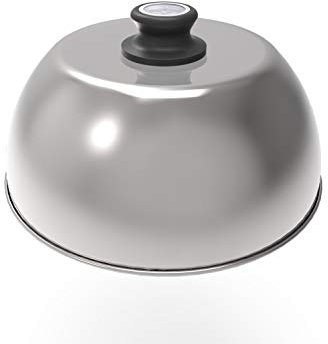 LotusGrill - Reisehaube Grillhaube für den Standard LotusGrill (G340) aus Edelstahl mit Thermometer - zur Zubereitung von Braten und Steaks sowie zum Garen, backen und schmoren/spülmaschinengeeignet