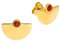 Zeeme Gemstones Damen Ohrstecker 925/- Sterling Silber 1,0cm Glänzend Achat weiß 358220674V