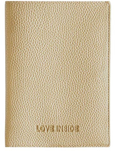 MUTTERPASSHÜLLE mit Prägung LOVE INSIDE in gold veredelt, Mutter-Kind Pass, Organzier, Ultraschallheft NESSIS MANUFACTUR (Gold)