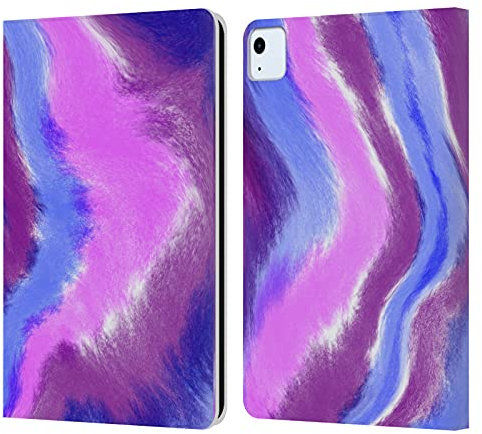 Head Case Designs Licenza Ufficiale Suzan Lind Fucsia Malva Blu Tie Dye Custodia Portafoglio in Pelle Compatibile con Apple iPad Air 11 2020/2022/2024/2025
