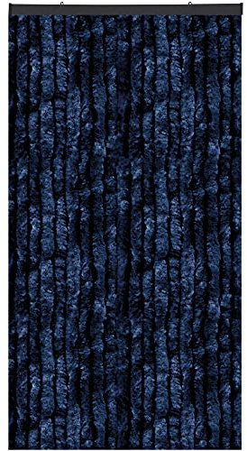 Bestlivings Flauschvorhang in Sondergröße - Türvorhang Breite: 120cm - Länge: 250cm, Dunkelblau
