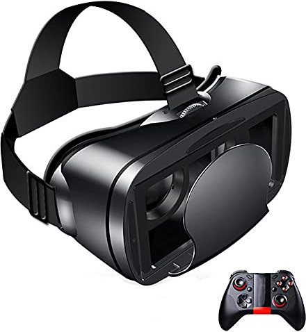 OYZY 3D-Schutzbrillen für Filme, Kopfhörer der virtuellen Realität für IOS & Androidvr Gläser mit Fernbedienungsgeschenk für Kinder und Erwachsene weiche und komfortable einstellbare Entfernung