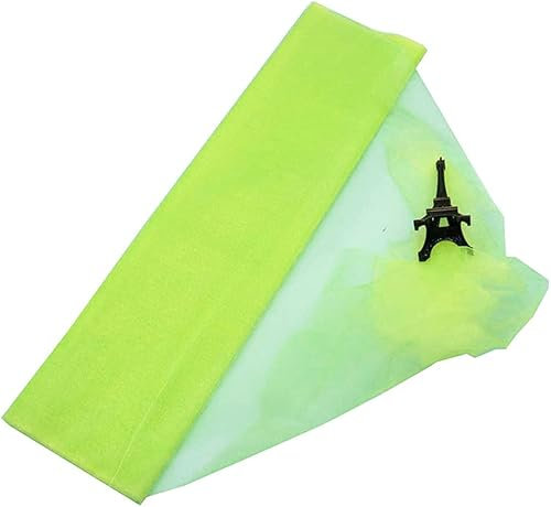 Organza Dekostoff 48cm x 10m, zum Nähen Brautschleiern,Petticoats,Röcken,Organzastoff Dekoband für Hochzeit Party Bankett Deko Tischläufer Geschenk-Schleife DIY Handwerk Weihnachten Deko,Grün