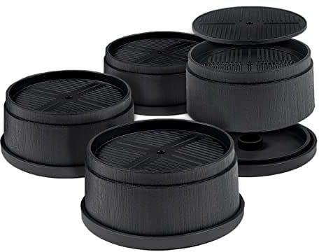 Uping Rialzi per Letto Rialzi per Mobili Alza Letto Piedini Rialzo Mobili, Aggiungere 4 CM o 8 CM in Altezza (4 Pezzi, Nero)