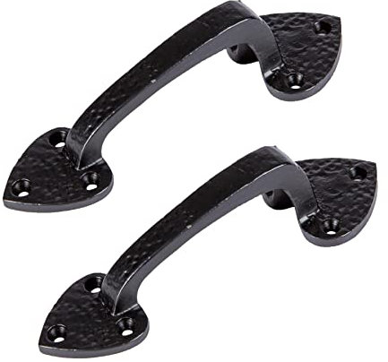 Hammer and Tongs - Rustic Arrowhead Door Handle - H155mm - Black - Pack of 2