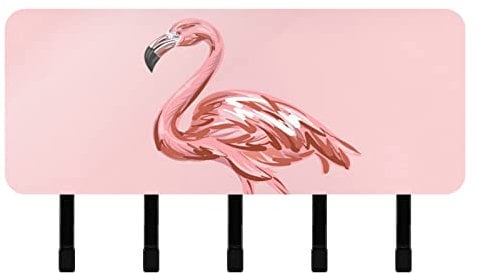 Schlüsselhalter für Wanddekoration, Pink Flamingo Posthalter Wandhalterung, Schlüsselbrett für Wand