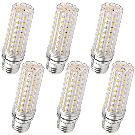 LED Maiskolben E27 12W, 220-240V, 1200LM Warmweiß 3000K, Nicht Dimmbar, Ersetzt 100W Glühbirnen, E27 Kleine Edison LED Maiskolben für Tischlampe, Wandlampe, Kronleuchter, Stehlampe, 6 Stück